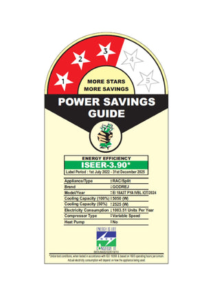 Godrej 1.5 Ton 3 Star, Wi-Fi, 5 Year Comprehensive Warranty, 5-In-1 Convertible Cooling Inverter Split AC (Copper, 2025 Model, Heavy Duty Cooling at 52 °C, AC 1.5T EI 18A3T PYA IVBL IOT, White) 