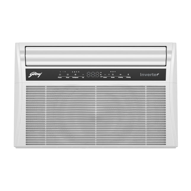 Godrej 1.5 Ton 5 Star 5-In-1 Convertible Cooling, Heavy Duty Cooling At 52°C, I-Sense Technology, Self Clean, Smart Diagnosis, Inverter Window AC (Copper, 2025 Model, AC 1.5T WIC 18XTC5 WYA, White) 