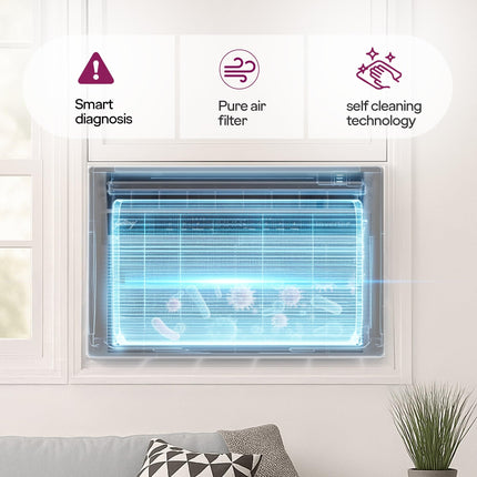 Godrej 1.5 Ton 5 Star 5-In-1 Convertible Cooling, Heavy Duty Cooling At 52°C, I-Sense Technology, Self Clean, Smart Diagnosis, Inverter Window AC (Copper, 2025 Model, AC 1.5T WIC 18XTC5 WYA, White) 