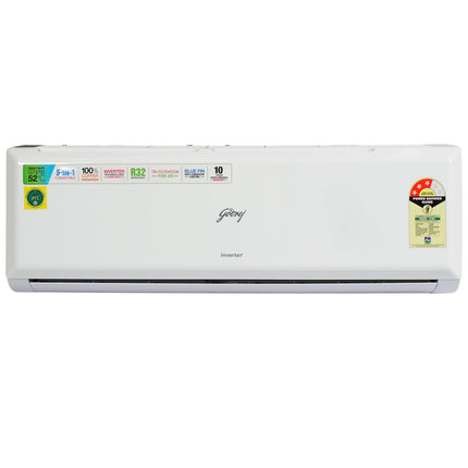Godrej 1 Ton 3 Star Inverter Split AC (Copper, 2024 model, 5-in-1 convertible, Nano-Coated anti-viral filter AC 1T SIC 12PTC3-WWP, White) 