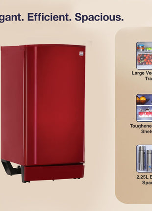 Godrej 180 L 1 Star Advanced Capillary Technology Direct Cool Single Door Refrigerator (2025 Model, RD EDGE 190A TRF ST WN, Steel Wine) 