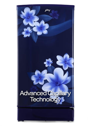 Godrej 180 L 2 Star Advanced Capillary Technology, With Jumbo Vegetable Tray Direct Cool Single Door Refrigerator(2023 Model, RD EDGE 205B WRF PP BL, Pep Blue) 