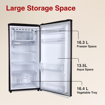 Godrej 180 L 4 Star Turbo Cooling Technology, 24 Days Farm Freshness Direct Cool Single Door Refrigerator (2024 Model, RD EDGENEO 207D THF MP BL, Maple Blue) 