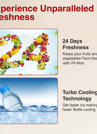 Godrej 180 L 5 Star Turbo Cooling Technology, 24 Days Farm Freshness Direct Cool Single Door Refrigerator With Base Drawer (2024 Model, RD EDGENEO 207E TDF MP BL, Maple Blue) 