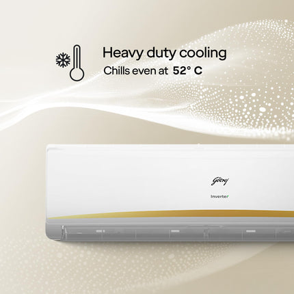 Godrej 2.5 Ton 3 Star, 5 Years Comprehensive Warranty, AI powered, 5-In-1 Convertible Cooling, 4 Way Air Swing Inverter Split AC (Copper, Heavy-Duty Cooling At 52 °C, AC 2.5T EI 30LINV3R32-WWR, White) 