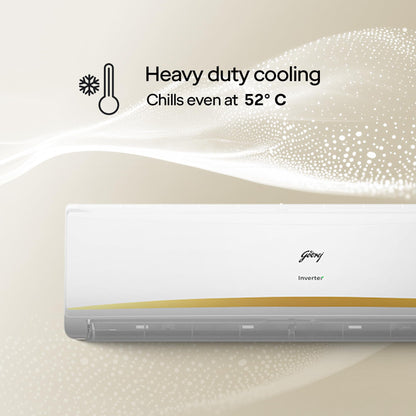 Godrej 2.5 Ton 3 Star, 5 Years Comprehensive Warranty, AI powered, 5-In-1 Convertible Cooling, 4 Way Air Swing Inverter Split AC (Copper, Heavy-Duty Cooling At 52 °C, AC 2.5T EI 30LINV3R32-WWR, White) 