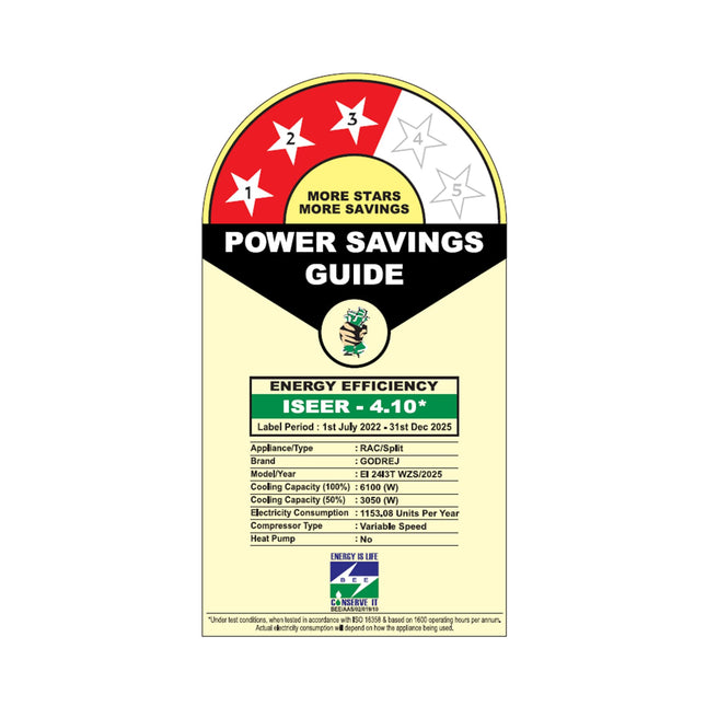 Godrej 2 Ton 3 Star, 5 Years Comprehensive Warranty, AI Powered, 5-In-1 Convertible Cooling, Self Clean Inverter Split AC (Copper, 2025 Model, Heavy Duty Cooling At 52 °C, AC 2.0T EI 24I3T WZS, White) 