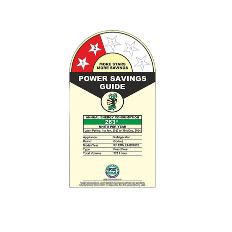 Godrej 223 L 2 Star Nano Shield Technology, Inverter Frost Free Double Door Refrigerator(RF EON 244B RI ST GL, Steel Glow) 