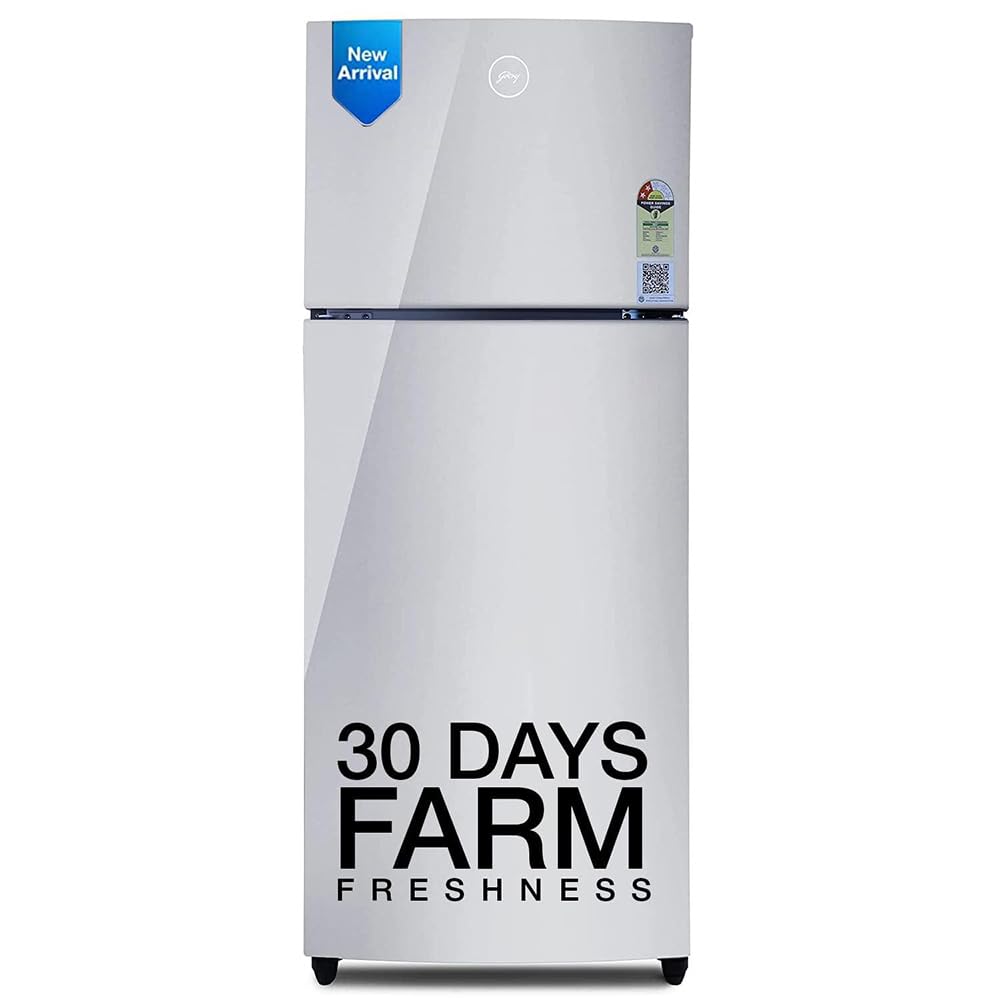 Godrej 223 L 2 Star Nano Shield Technology, Inverter Frost Free Double Door Refrigerator(RF EON 244B RI ST GL, Steel Glow) 