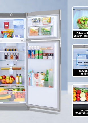 Godrej 223 L 3 Star Convertible Freezer 6-In-1, Nano Shield Technology, Inverter Frost Free Double Door Refrigerator(RT EONVALOR 260C RCIF ST RH, Steel Rush) 