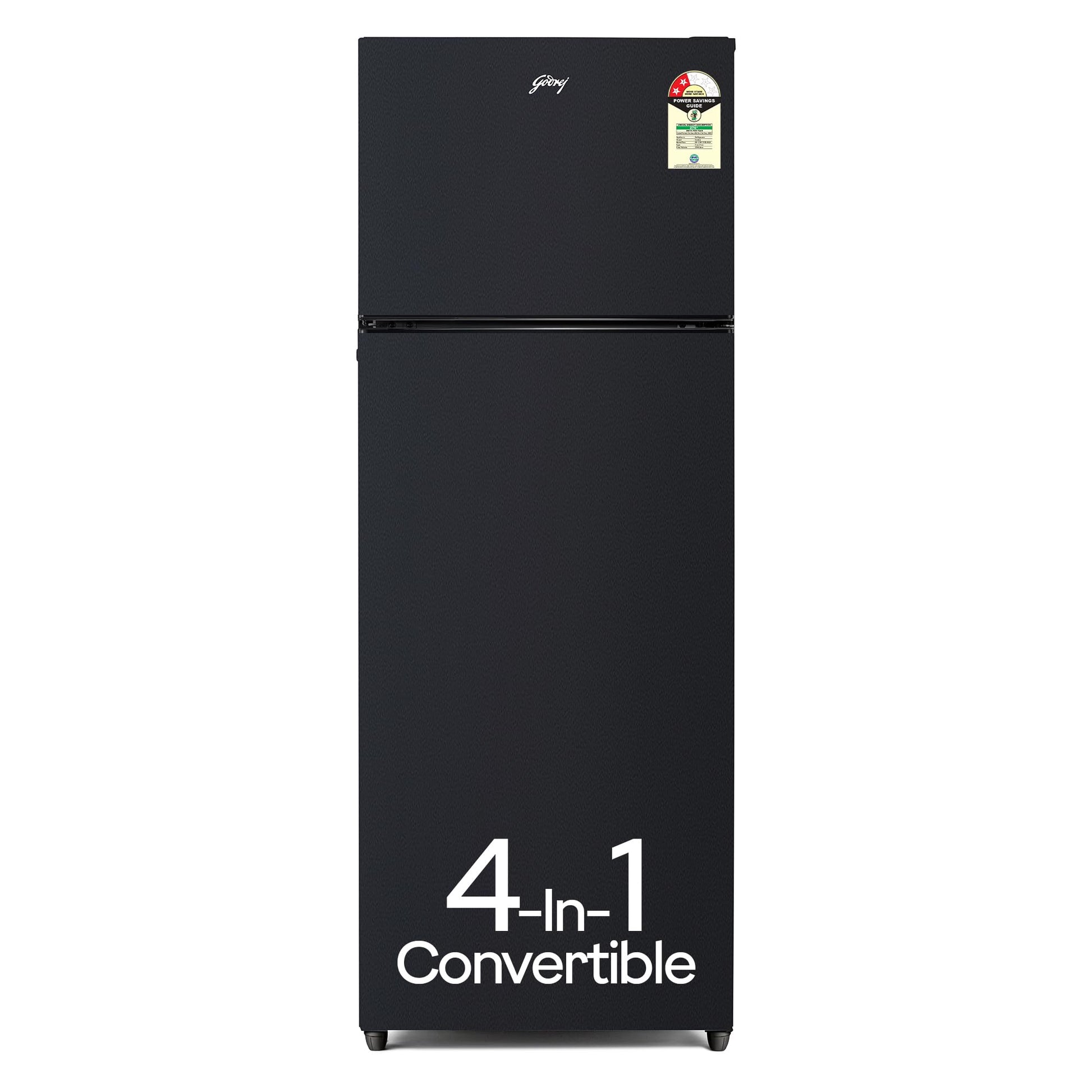 Godrej 308 L 2 Star Fully Convertible 4-in-1, Nano Shield Technology Inverter Frost Free Double Door Vibe Refrigerator (RF EON 331B RCIT MT BK, Matt Black) 