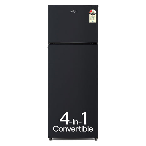 Godrej 308 L 2 Star Fully Convertible 4-in-1, Nano Shield Technology Inverter Frost Free Double Door Vibe Refrigerator (RF EON 331B RCIT MT BK, Matt Black) 