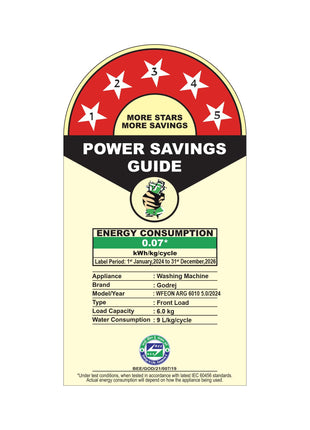 Godrej 6 Kg Eco-Wash With Steam Wash Fully-Automatic Front Load Washing Machine (WFEON ARG 6010 5.0, Silver Stream) 