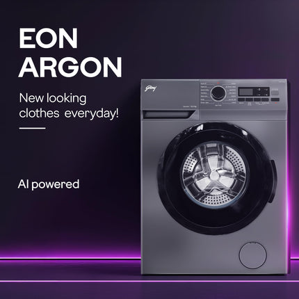 Godrej 6 Kg Eco-Wash With Steam Wash Fully-Automatic Front Load Washing Machine (WFEON ARG 6010 5.0, Silver Stream) 