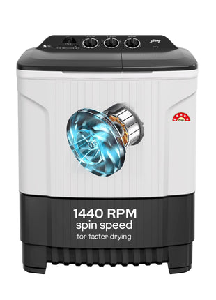 Godrej 7 Kg 5 Star, Active Soak Technology Semi-Automatic Top Load Washing Machine (WS EDGE CLS 70 5.0 PN2 GPGR, Graphite Grey, 460 W PowerMax Wash For Heavy Laundry Wash) 