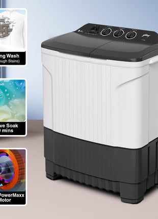 Godrej 7 Kg 5 Star, Active Soak Technology Semi-Automatic Top Load Washing Machine (WS EDGE CLS 70 5.0 PN2 GPGR, Graphite Grey, 460 W PowerMax Wash For Heavy Laundry Wash) 