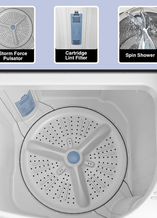 Godrej 7 Kg 5 Star, Active Soak Technology Semi-Automatic Top Load Washing Machine (WS EDGE CLS 70 5.0 PN2 GPGR, Graphite Grey, 460 W PowerMax Wash For Heavy Laundry Wash) 