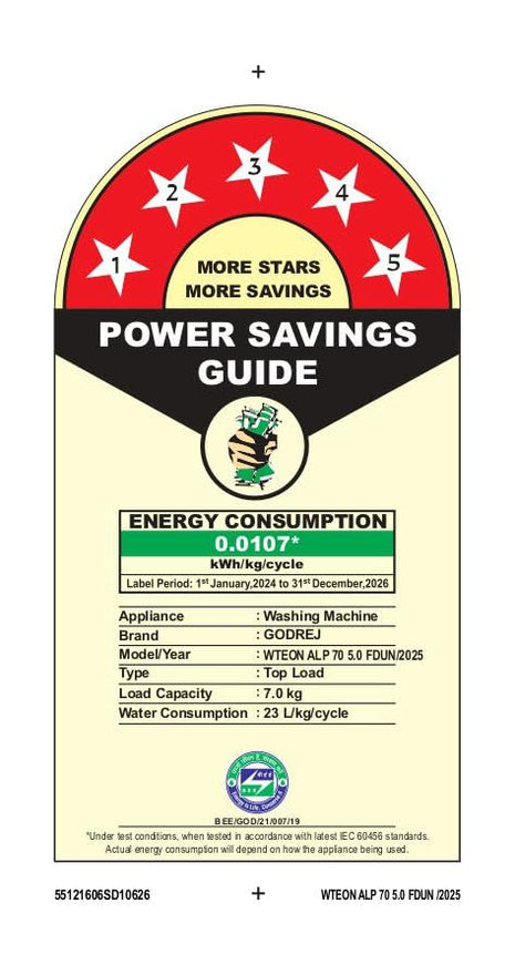 Godrej 7 Kg 5 Star Fabrisafe Steel Drum Fully-Automatic Top Load Washing Machine (WTEON ALP 70 5.0 FDUN GPGR, Graphite Grey, Zero Pressure Tech Fills Tub 60% Faster) 