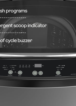Godrej 7 Kg 5 Star Fabrisafe Steel Drum Fully-Automatic Top Load Washing Machine (WTEON ALP 70 5.0 FDUN GPGR, Graphite Grey, Zero Pressure Tech Fills Tub 60% Faster) 
