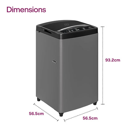 Godrej 7 Kg 5 Star Fabrisafe Steel Drum Fully-Automatic Top Load Washing Machine (WTEON ALP 70 5.0 FDUN GPGR, Graphite Grey, Zero Pressure Tech Fills Tub 60% Faster) 