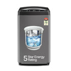 Godrej 7 Kg 5 Star Zero Pressure Technology Fills Tub 60% Faster, Auto Balance system,Fully-Automatic Top Load Washing Machine(WTEON ALP 70 5.0 FDTN GPGR, Graphite Grey, Steel Drum) 
