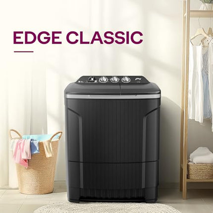Godrej 8 Kg 5 Star, Wash Upto 8 King Size Bedsheets, 370 W PowerMax Motor, 1440 RPM Spin, Magic Lint Fliter, Semi Automatic Top Load Washing Machine (WSEDGE CLS 80 5.0 EN2 M CSGR, Crystal Grey) 