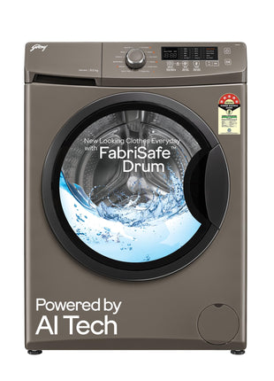 Godrej 8 Kg 5 Star, With AI Tech, Fully-Automatic Front Load Washing Machine (WFEON CRS 8012 5.0 FKEDM CNGR, Inbuilt Heater, Candy Grey) 