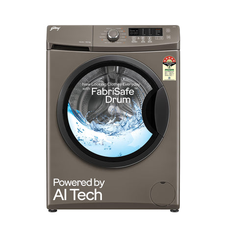 Godrej 8 Kg 5 Star, With AI Tech, Fully-Automatic Front Load Washing Machine (WFEON CRS 8012 5.0 FKEDM CNGR, Inbuilt Heater, Candy Grey) 