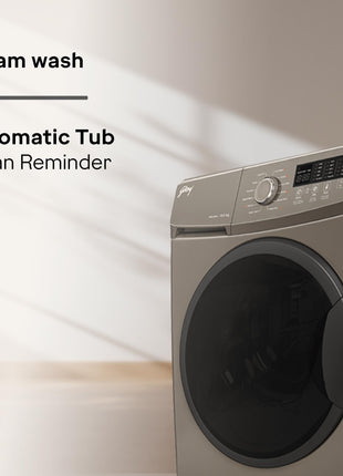 Godrej 8 Kg 5 Star, With AI Tech, Fully-Automatic Front Load Washing Machine (WFEON CRS 8012 5.0 FKEDM CNGR, Inbuilt Heater, Candy Grey) 