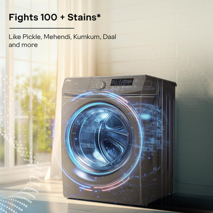 Godrej 8 Kg 5 Star, With AI Tech, Fully-Automatic Front Load Washing Machine (WFEON CRS 8012 5.0 FKEDM CNGR, Inbuilt Heater, Candy Grey) 