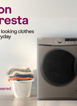 Godrej 8 Kg 5 Star, With AI Tech, Fully-Automatic Front Load Washing Machine (WFEON CRS 8012 5.0 FKEDM CNGR, Inbuilt Heater, Candy Grey) 