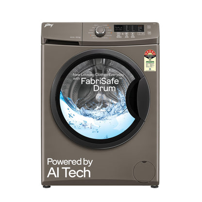 Godrej 8 Kg 5 Star, With AI Tech, Fully-Automatic Front Load Washing Machine (WFEON CRS 8012 5.0 FKEDM CNGR, Inbuilt Heater, Candy Grey) 