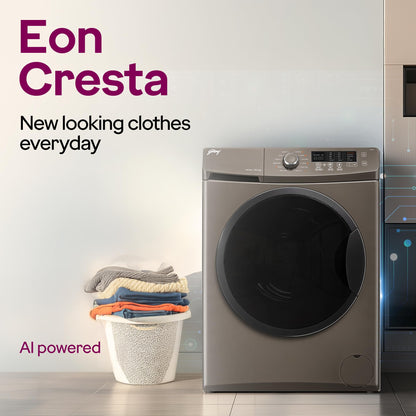 Godrej 8 Kg 5 Star, With AI Tech, Fully-Automatic Front Load Washing Machine (WFEON CRS 8012 5.0 FKEDM CNGR, Inbuilt Heater, Candy Grey) 