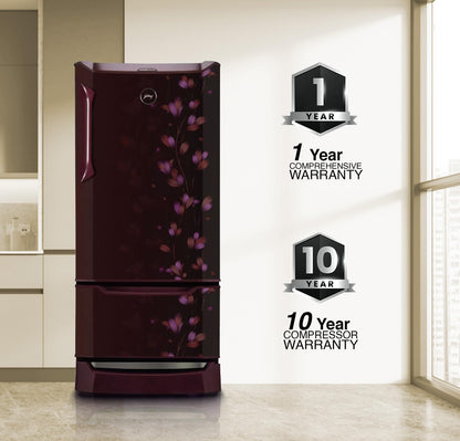 Godrej Edge 237 L 3 Star With Duo Flow Technology Reducing Cooling Loss by 50% Inverter Direct Cool Single Door Refrigerator (RD EDUO 270C TDI JD WN, Jade Wine) 