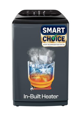 Godrej Smart Choice 10 Kg 5 Star, AI Tech, Inbuilt Heater, Fills Tub at ~0 Water Pressure, Steel Drum Fully Automatic Top Load Washing Machine (WTEON ADA 10 5.0 FEFH GLGR, Glacial Grey) 