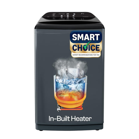 Godrej Smart Choice 10 Kg 5 Star, AI Tech, Inbuilt Heater, Fills Tub at ~0 Water Pressure, Steel Drum Fully Automatic Top Load Washing Machine (WTEON ADA 10 5.0 FEFH GLGR, Glacial Grey) 