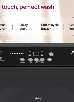 Godrej Smart Choice 10 Kg 5 Star, AI Tech, Inbuilt Heater, Fills Tub at ~0 Water Pressure, Steel Drum Fully Automatic Top Load Washing Machine (WTEON ADA 10 5.0 FEFH GLGR, Glacial Grey) 