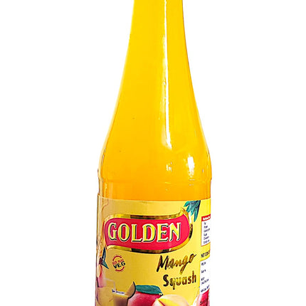 Golden Mango Squash, Pulpy, 100% Natural, No added flavour, Tasty, Juicy, Authetic Summer Drink 650ml.Vibes with Real Mango Pulp | Easy to Mix | Versatile Delight for Beverages, Shakes, Juices, Cocktails, Mocktails and More! 