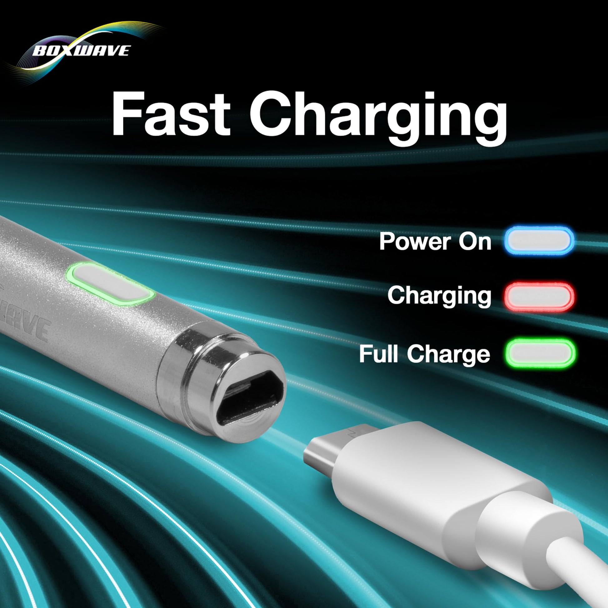 Google Pixelbook Go Stylus Pen, BoxWave [AccuPoint Active Stylus] Electronic Stylus with Ultra Fine Tip for Google Pixelbook Go - Metallic Silver 