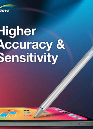 Google Pixelbook Go Stylus Pen, BoxWave [AccuPoint Active Stylus] Electronic Stylus with Ultra Fine Tip for Google Pixelbook Go - Metallic Silver 