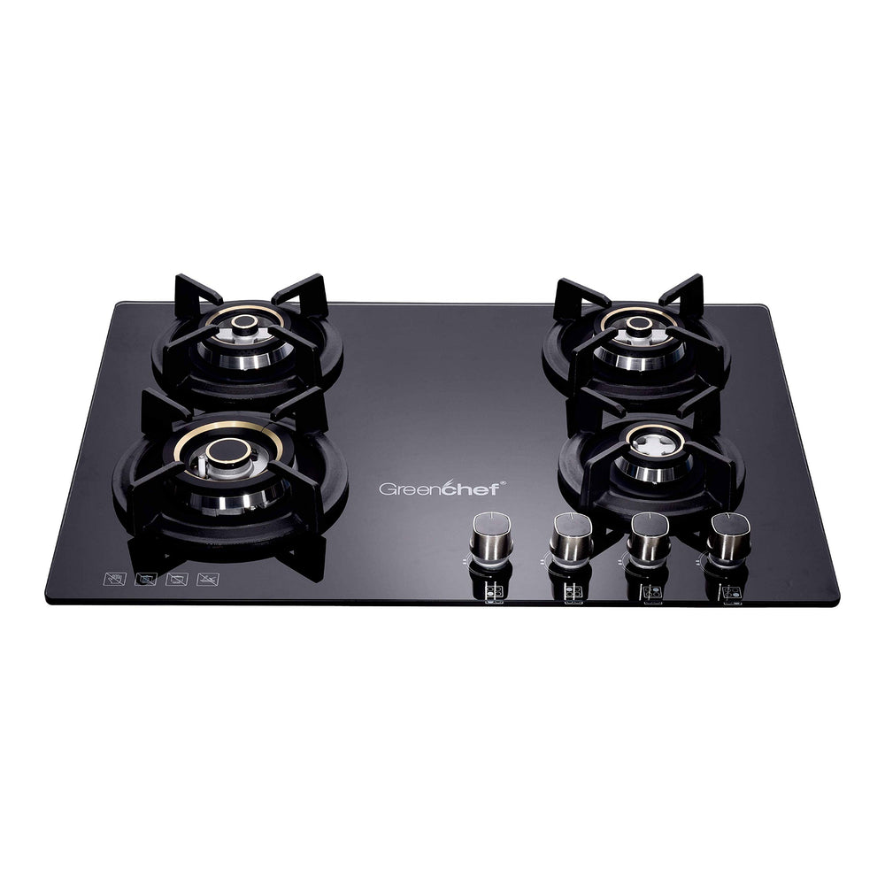 Greenchef GHT HOB Auto Ignition Glass Top Gas Stove (4 Burner) price under 20000