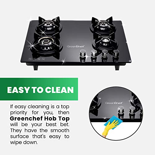 Greenchef GHT HOB Auto Ignition Glass Top Gas Stove (4 Burner) 
