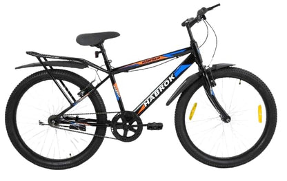 HABROK 26T IBC Premium Rigid Cycle with Inbuilt Carrier Mountain Bicycle Without Gear Single Speed for Men Ideal for 10 + Years, 18 Inches (Black) 