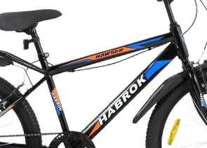 HABROK 26T IBC Premium Rigid Cycle with Inbuilt Carrier Mountain Bicycle Without Gear Single Speed for Men Ideal for 10 + Years, 18 Inches (Black) 