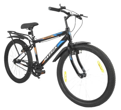HABROK 26T IBC Premium Rigid Cycle with Inbuilt Carrier Mountain Bicycle Without Gear Single Speed for Men Ideal for 10 + Years, 18 Inches (Black) 