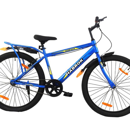 HABROK 26T IBC Premium Rigid Cycle with Inbuilt Carrier Mountain Bicycle Without Gear Single Speed for Men Ideal for 13 + Years, 18 Inches (Blue) 