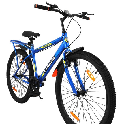HABROK 26T IBC Premium Rigid Cycle with Inbuilt Carrier Mountain Bicycle Without Gear Single Speed for Men Ideal for 13 + Years, 18 Inches (Blue) 