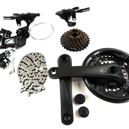 HABROK 27 Speed Gear Set Kit for Bicycles | Compatible with All Cycles | Multi-Speed Conversion Kit | Combo of 6 Parts | Cycle Gear Accessories for MTB, Hybrid & Road Bikes* 