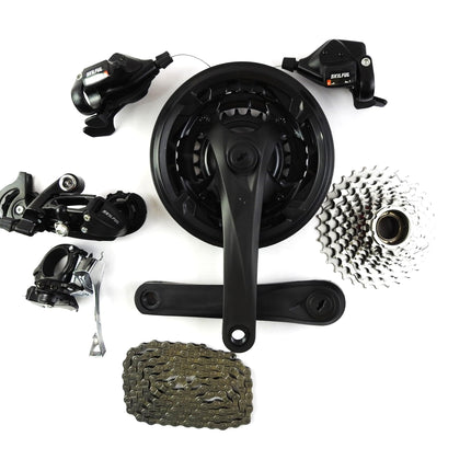 HABROK 27 Speed Gear Set Kit for Bicycles | Compatible with All Cycles | Multi-Speed Conversion Kit | Combo of 6 Parts | Cycle Gear Accessories for MTB, Hybrid & Road Bikes* 