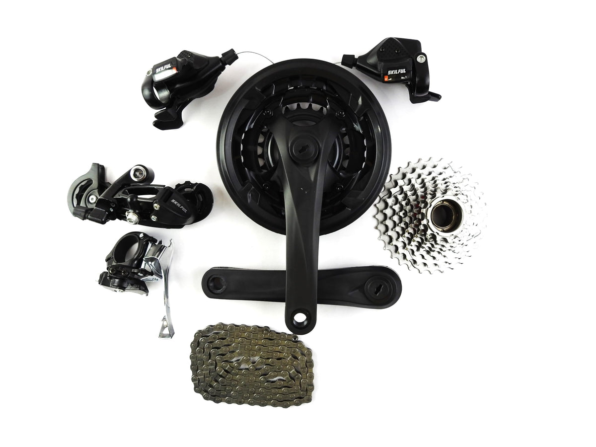HABROK 27 Speed Gear Set Kit for Bicycles | Compatible with All Cycles | Multi-Speed Conversion Kit | Combo of 6 Parts | Cycle Gear Accessories for MTB, Hybrid & Road Bikes* 